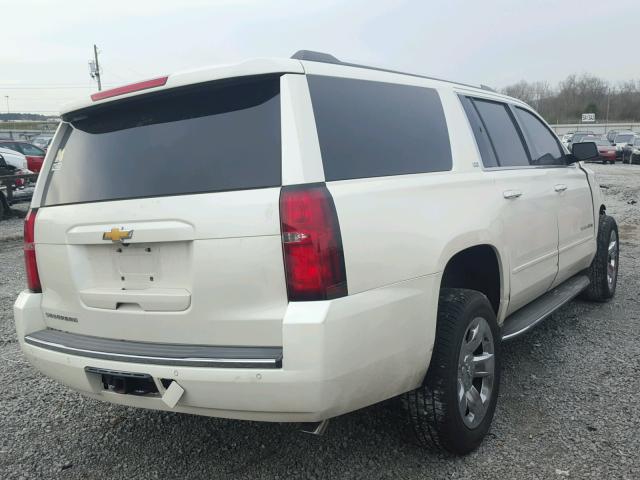 1GNSKKKCXFR128683 - 2015 CHEVROLET SUBURBAN K WHITE photo 4