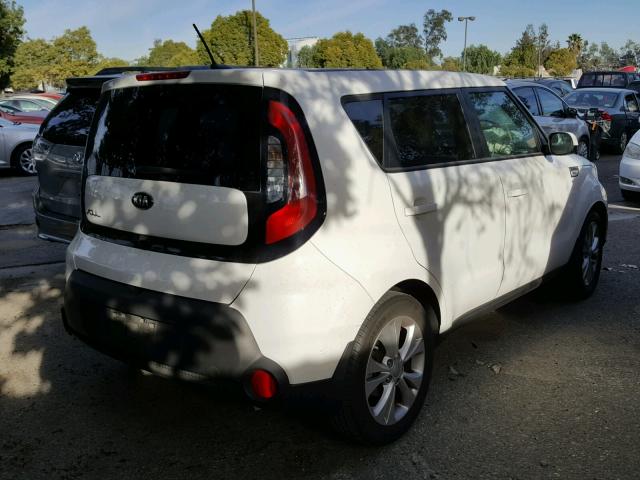 KNDJP3A58F7164821 - 2015 KIA SOUL + WHITE photo 4