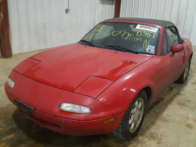 JM1NA3513L0110387 - 1990 MAZDA MX-5 MIATA RED photo 2