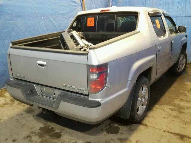 5FPYK1F52DB004314 - 2013 HONDA RIDGELINE SILVER photo 4