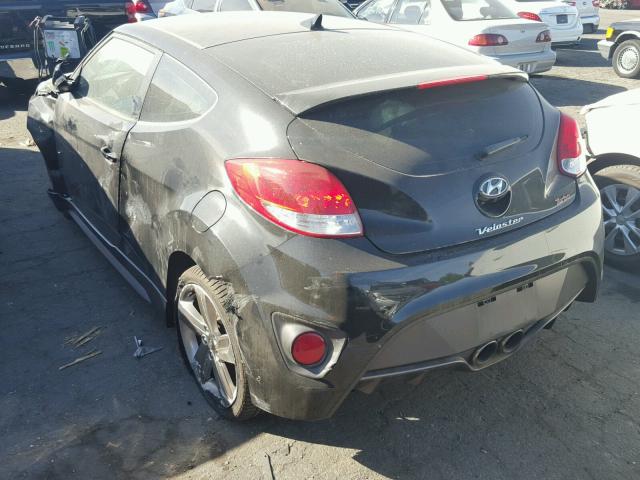 KMHTC6AE2FU235241 - 2015 HYUNDAI VELOSTER T BLACK photo 3