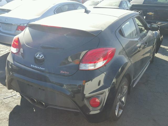 KMHTC6AE2FU235241 - 2015 HYUNDAI VELOSTER T BLACK photo 4