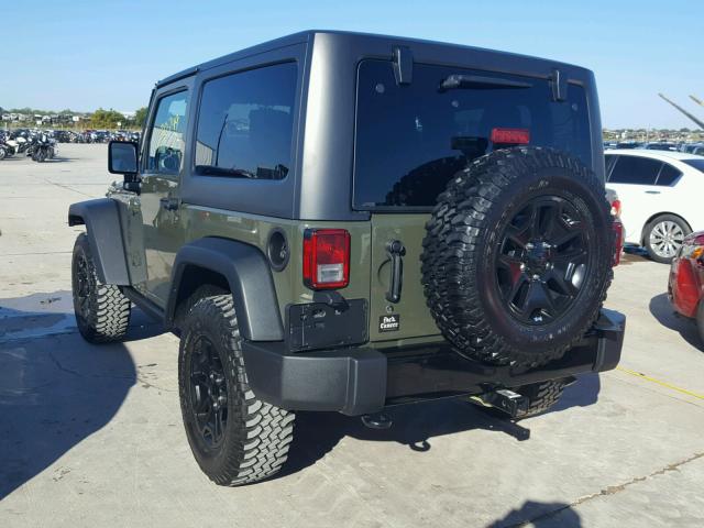 1C4AJWAGXFL689780 - 2015 JEEP WRANGLER S GREEN photo 3
