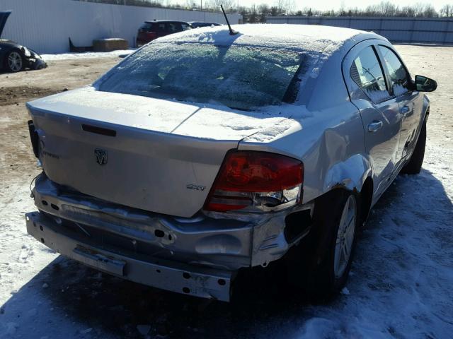 1B3LC56K58N647228 - 2008 DODGE AVENGER SX SILVER photo 4