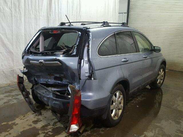 JHLRE48728C048954 - 2008 HONDA CR-V EXL BLUE photo 4