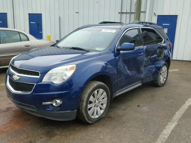 2CNFLPEY5A6290443 - 2010 CHEVROLET EQUINOX LT BLUE photo 2