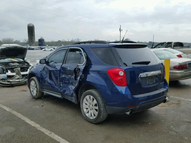 2CNFLPEY5A6290443 - 2010 CHEVROLET EQUINOX LT BLUE photo 3