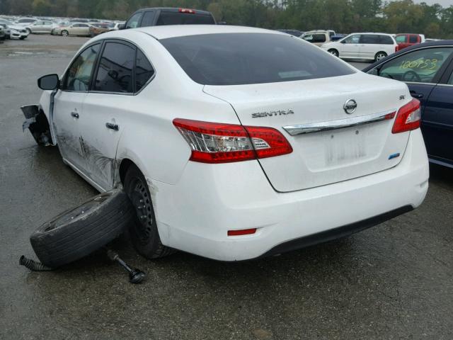 3N1AB7AP2DL780548 - 2013 NISSAN SENTRA S WHITE photo 3