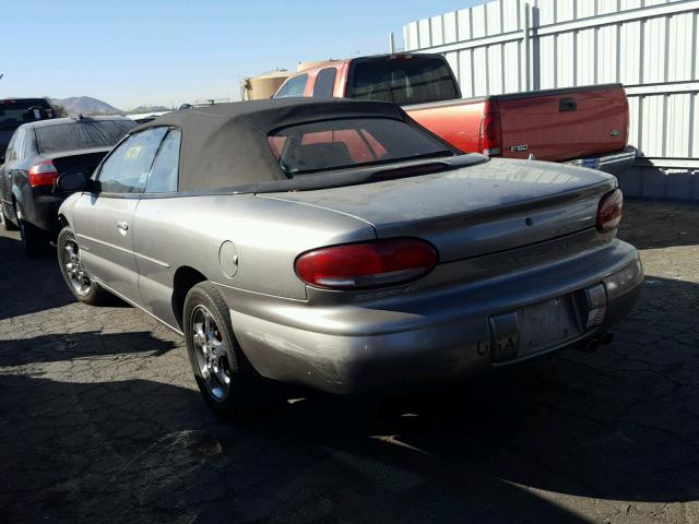 3C3EL55H6WT337538 - 1998 CHRYSLER SEBRING JX GRAY photo 3