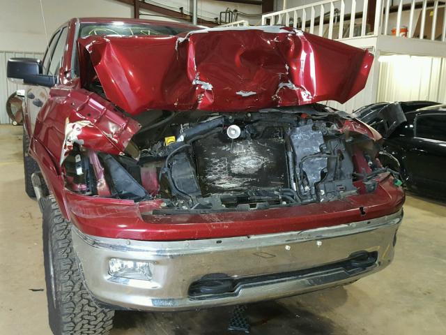 1C6RD7LT2CS161363 - 2012 DODGE RAM 1500 S RED photo 9