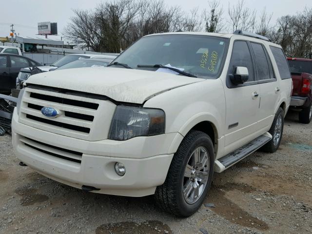 1FMFU20558LA56320 - 2008 FORD EXPEDITION WHITE photo 2