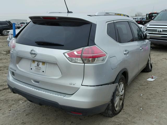 KNMAT2MT6GP596325 - 2016 NISSAN ROGUE S SILVER photo 4