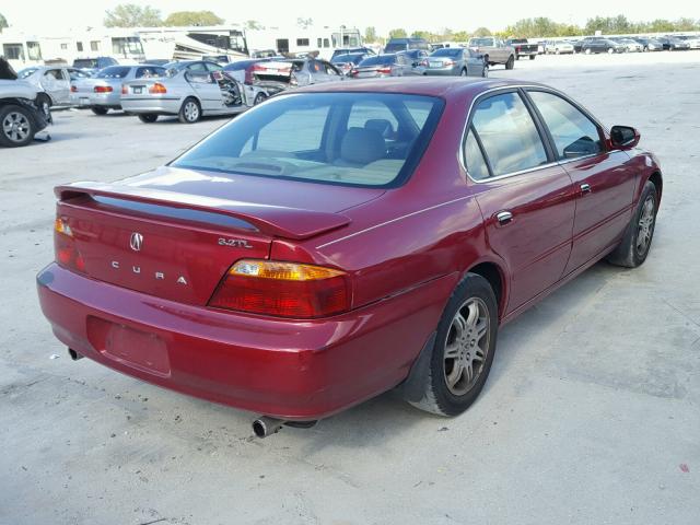 19UUA5660YA033126 - 2000 ACURA 3.2TL RED photo 4