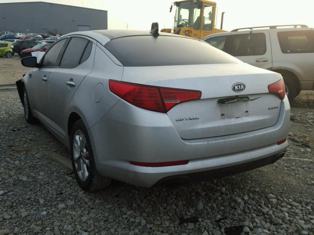 KNAGN4A76B5083486 - 2011 KIA OPTIMA EX SILVER photo 3