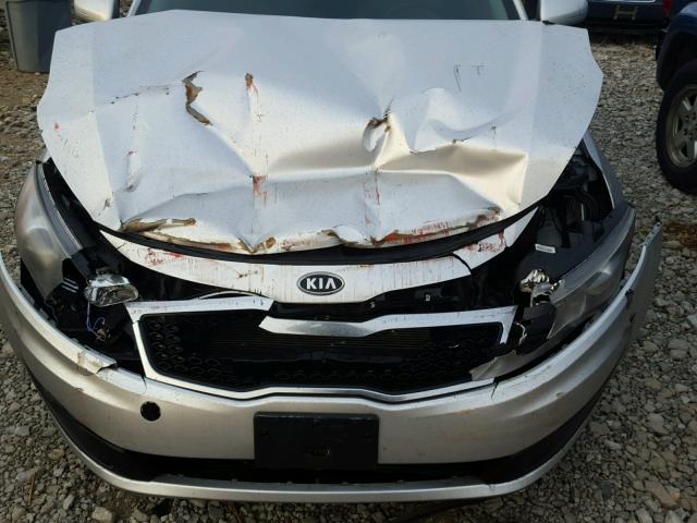 KNAGN4A76B5083486 - 2011 KIA OPTIMA EX SILVER photo 7