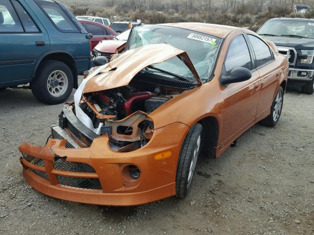 1B3ES66S75D194538 - 2005 DODGE NEON SRT-4 ORANGE photo 2