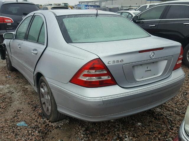 WDBRF56H46F737805 - 2006 MERCEDES-BENZ C 350 WHITE photo 3