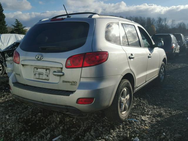 5NMSG73D37H068301 - 2007 HYUNDAI SANTA FE G SILVER photo 4