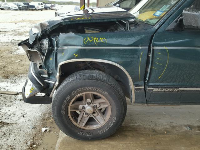 1GNCS13W1R0182955 - 1994 CHEVROLET BLAZER S10 GREEN photo 9