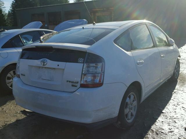 JTDKB22U653052978 - 2005 TOYOTA PRIUS WHITE photo 4