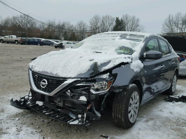 3N1AB7AP0HL704574 - 2017 NISSAN SENTRA S GRAY photo 2