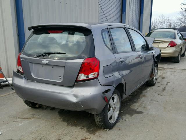 KL1TD66626B577620 - 2006 CHEVROLET AVEO BASE GRAY photo 4