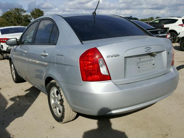 KMHCN46C96U008683 - 2006 HYUNDAI ACCENT GLS SILVER photo 3