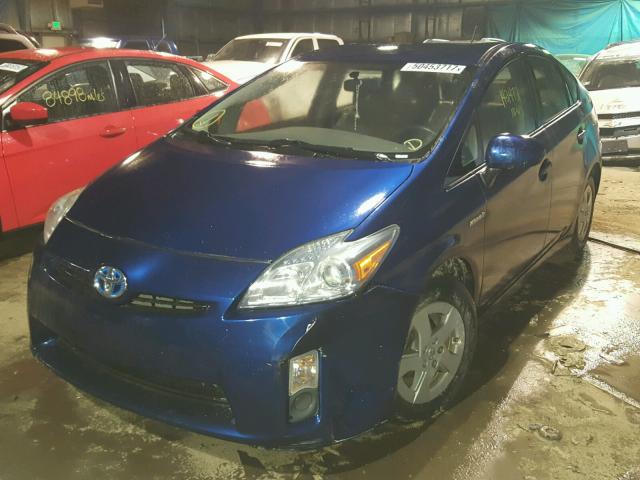 JTDKN3DU7A0225736 - 2010 TOYOTA PRIUS BLUE photo 2