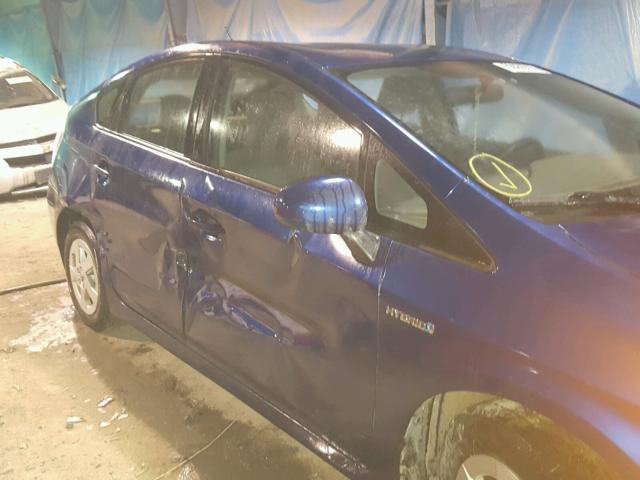 JTDKN3DU7A0225736 - 2010 TOYOTA PRIUS BLUE photo 9