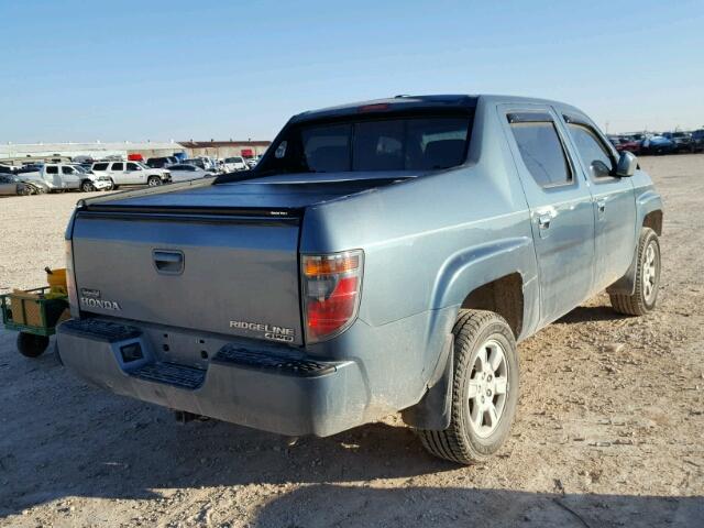 2HJYK16516H571695 - 2006 HONDA RIDGELINE BLUE photo 4