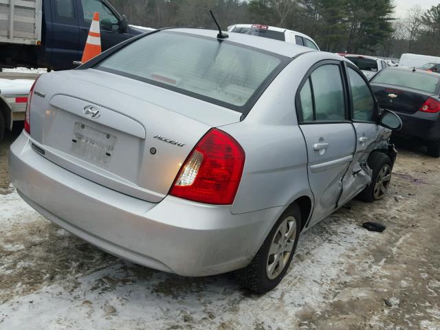 KMHCN46C69U292746 - 2009 HYUNDAI ACCENT GLS SILVER photo 4