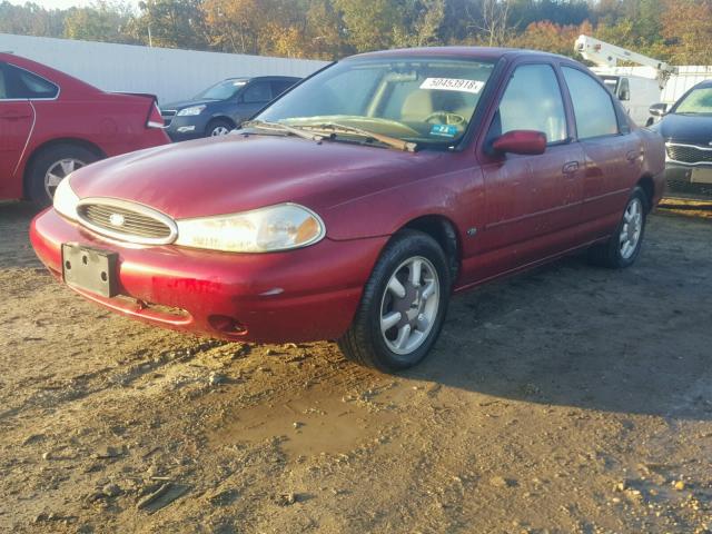 1FAFP6633XK165264 - 1999 FORD CONTOUR SE RED photo 2