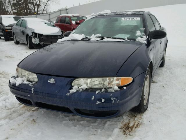 1G3NK52T81C231443 - 2001 OLDSMOBILE ALERO GX BLUE photo 2