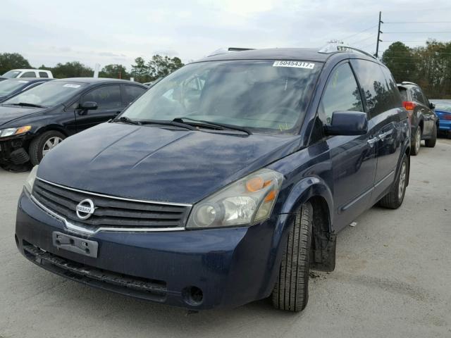 5N1BV28UX8N111310 - 2008 NISSAN QUEST S BLUE photo 2