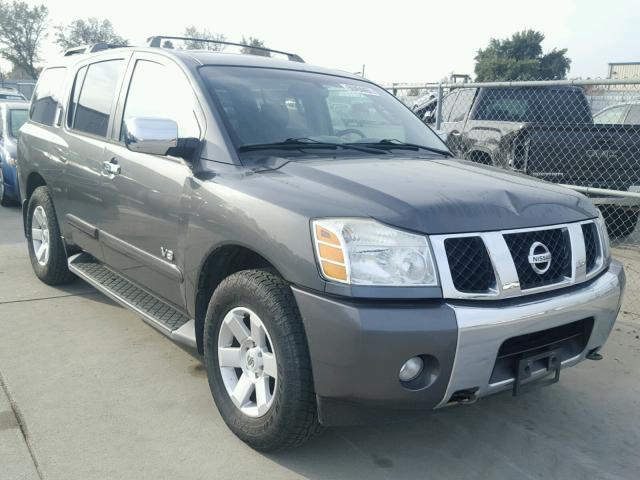 5N1AA08B85N715329 - 2005 NISSAN ARMADA SE GRAY photo 1