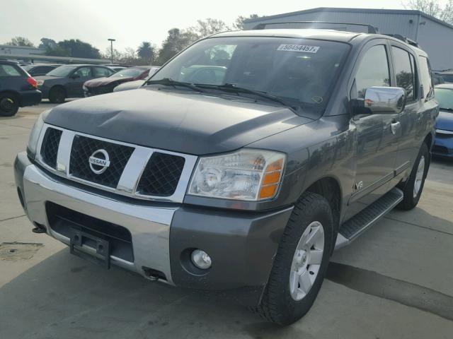 5N1AA08B85N715329 - 2005 NISSAN ARMADA SE GRAY photo 2