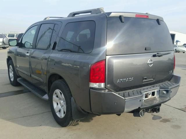 5N1AA08B85N715329 - 2005 NISSAN ARMADA SE GRAY photo 3