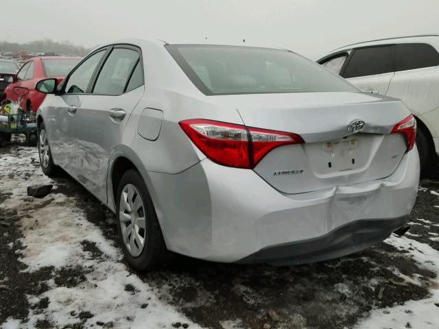 2T1BURHE9EC185261 - 2014 TOYOTA COROLLA L SILVER photo 3