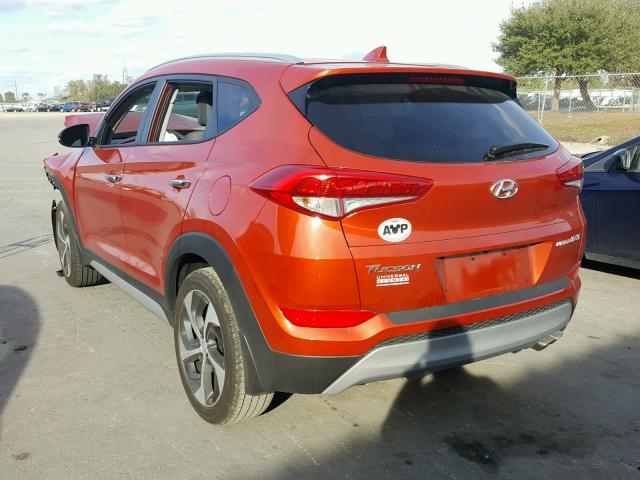 KM8J33A26HU521995 - 2017 HYUNDAI TUCSON LIM ORANGE photo 3