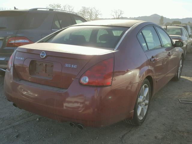 1N4BA41E66C852616 - 2006 NISSAN MAXIMA SE RED photo 4