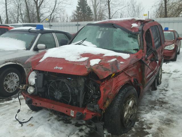 1J4GL48506W236211 - 2006 JEEP LIBERTY SP RED photo 2