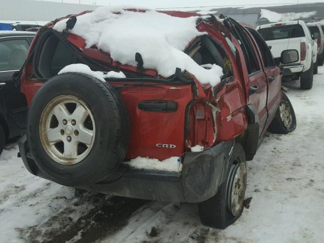 1J4GL48506W236211 - 2006 JEEP LIBERTY SP RED photo 4