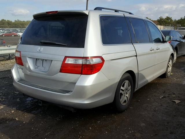 5FNRL38475B404462 - 2005 HONDA ODYSSEY EX SILVER photo 4