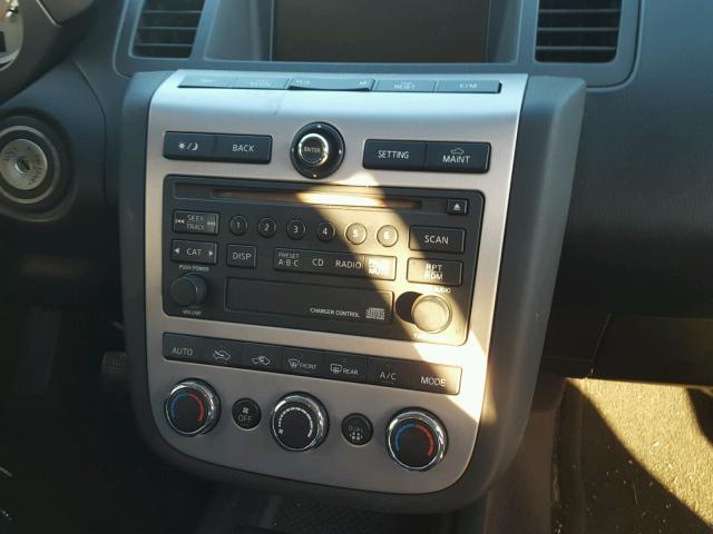 JN8AZ08W67W631902 - 2007 NISSAN MURANO SL SILVER photo 9