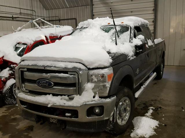 1FT8W3BT2GEA03490 - 2016 FORD F350 SUPER GRAY photo 2