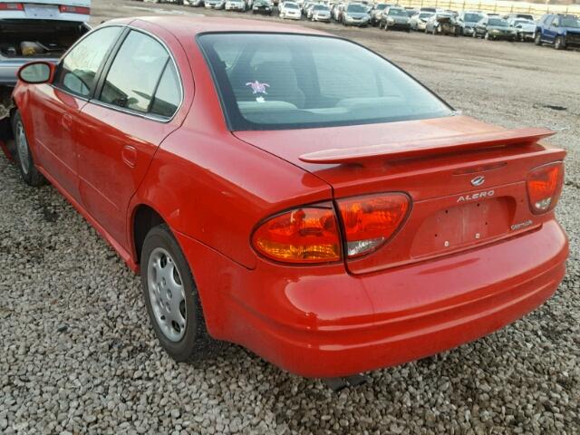 1G3NL52E72C230963 - 2002 OLDSMOBILE ALERO GL RED photo 3