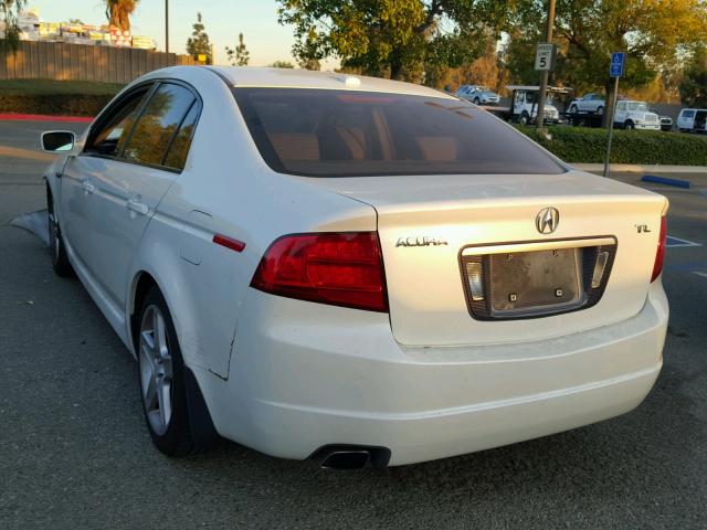 19UUA66296A023730 - 2006 ACURA 3.2TL WHITE photo 3