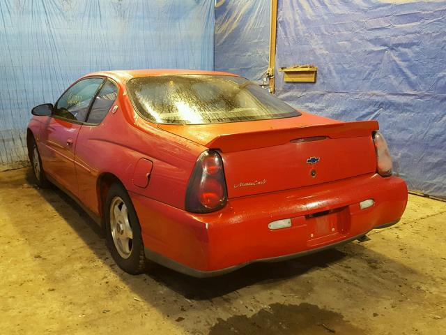 2G1WW12EX29157172 - 2002 CHEVROLET MONTE CARL 红色 照片 3