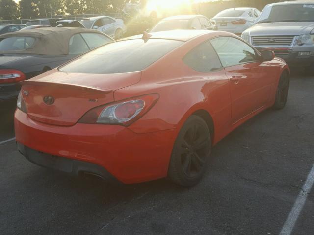 KMHHT6KD0BU046979 - 2011 HYUNDAI GENESIS CO RED photo 4