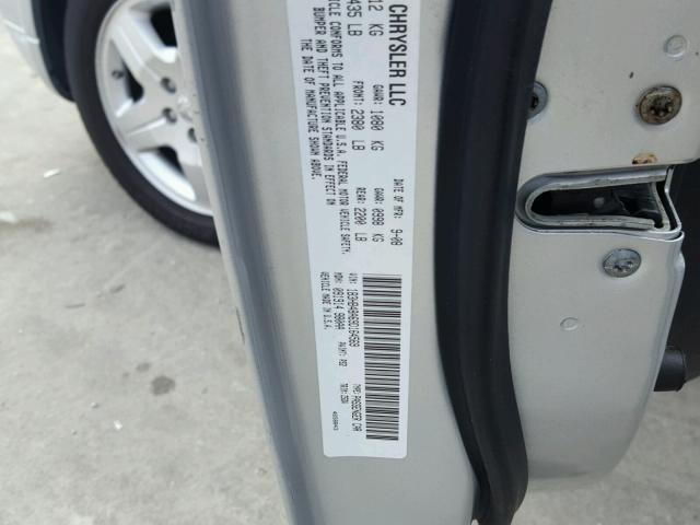 1B3HB48A69D164569 - 2009 DODGE CALIBER SX SILVER photo 10